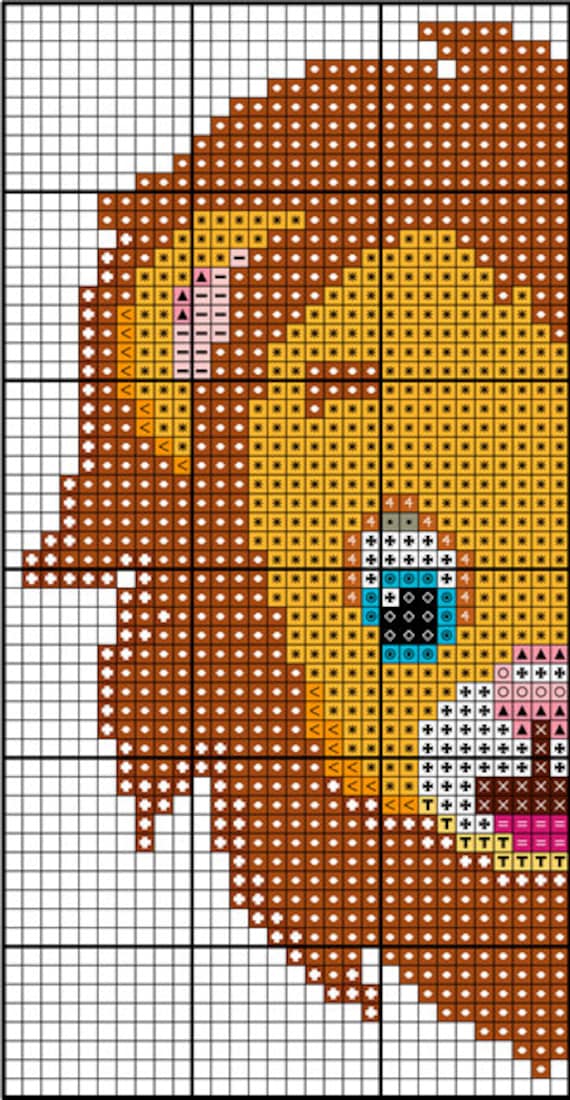 Small Lion Cross Stitch Pattern PDF Pattern Digital Download