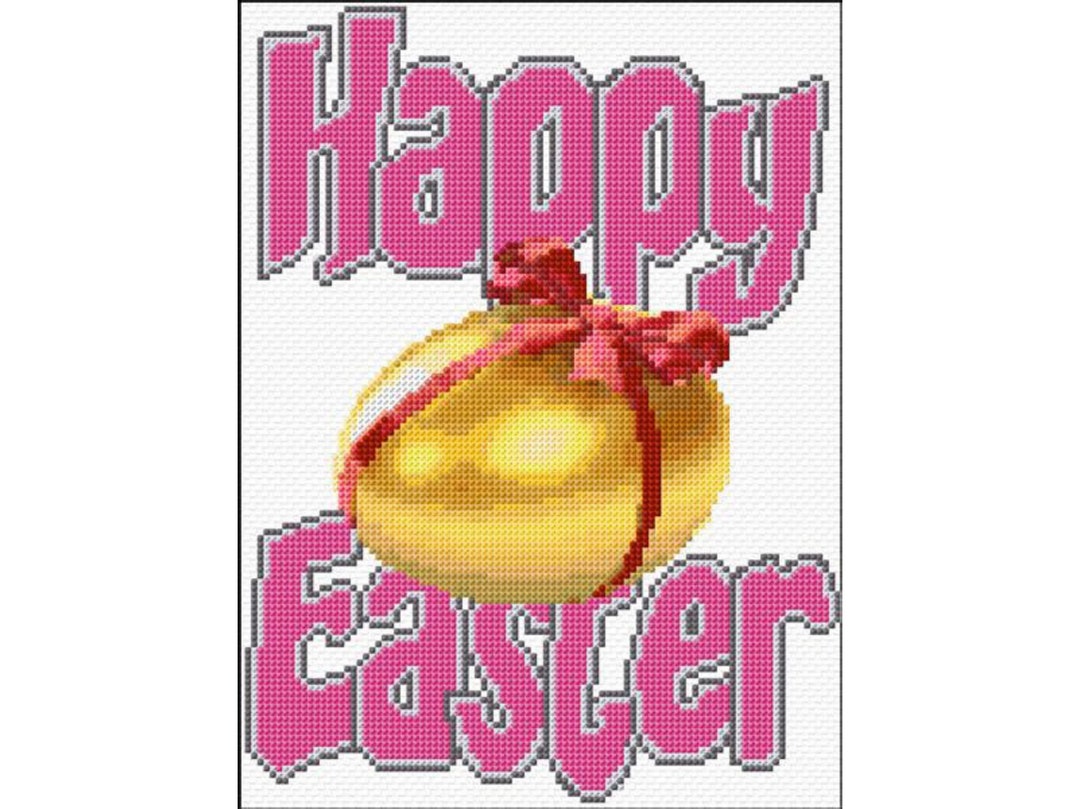 Happy Easter Cross Stitch Pattern PDF Pattern Digital Download Easter ...