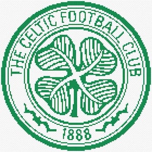 May include: Green and white Celtic Football Club logo with a clover design and the text "The Celtic Football Club 1888".