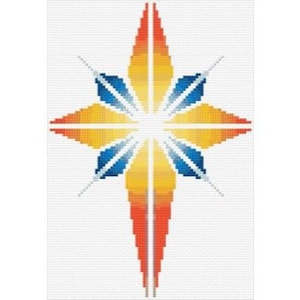 Bethlehem Star Cross Stitch Pattern Jesus Pattern PDF Digital Download Counted Cross Stitch Christmas Gift Modern Cross Stitch