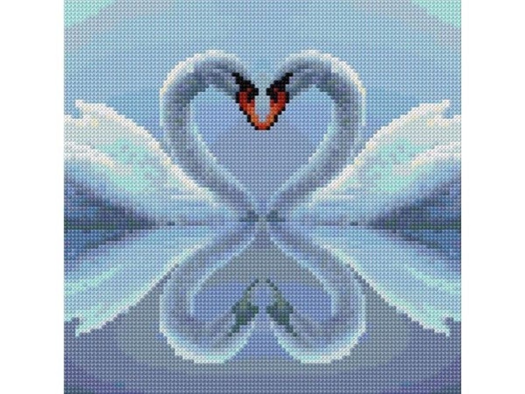 Swans Wedding Cross Stitch PDF Pattern Digital Download Love Birds ...