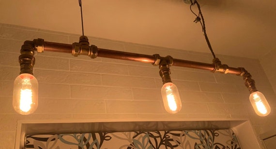 Copper Pipe Light Fitting Industrial Vintage Handmade Uk Copper Pipe Light Fitting Industrial, Copper Pipe Light Fixture Diy