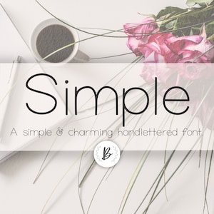 Fuente simple - Actualizado - Super limpio y fácil de leer - KW Simple - ttf otf svg carta escrita a mano