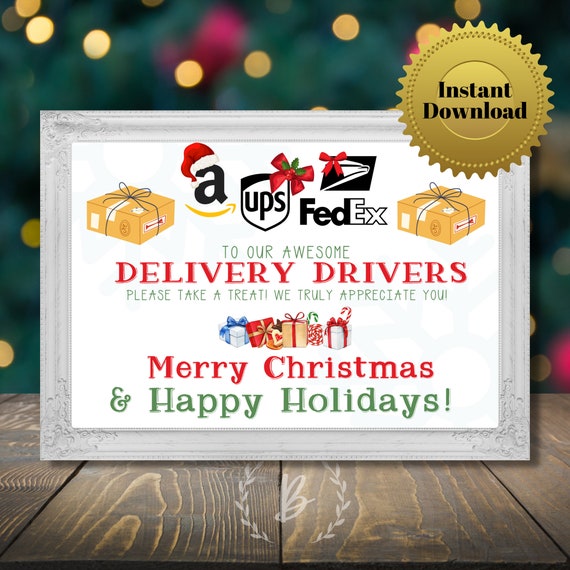 Usps Christmas Bonus Mail Carrier 2022 New Wording Delivery Driver Snack Sign And Bonus Instant | Etsy Ireland