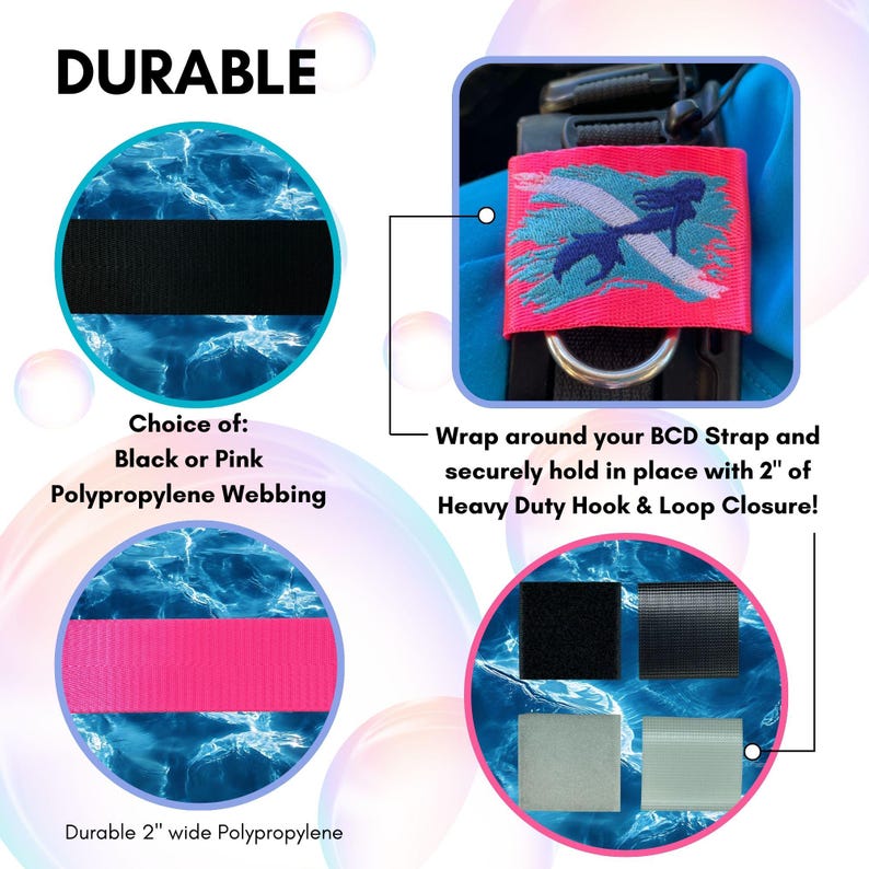 Personalized Dive Flag BCD Tag: Embroidered Scuba Diver Gift image 4
