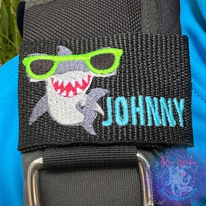 Cool Hammerhead Shark | Personalized & Customizable Scuba Diver BCD Id Tag | Made on Maui | Scuba Diver Gift | Shark with Sunglasses