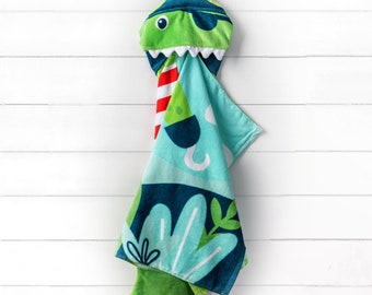 Dino Pirate Hooded Towel with Personalization | Made on Maui | Hawaii