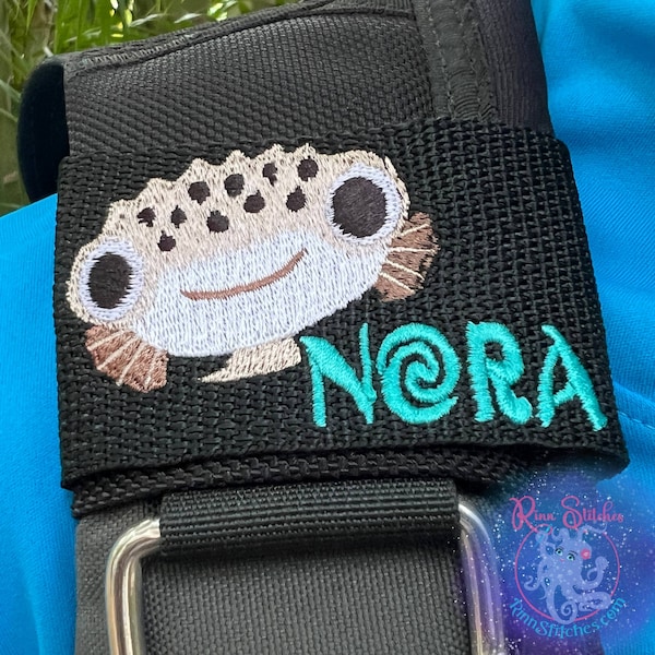 Cute Puffer Fish Face Personalized & Customizable Scuba Diver BCD Identification Tag | Scuba Diver Gift | Made on Maui | Pufferfish