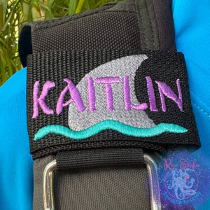 Shark Fin | Personalized & Customizable Scuba Diver BCD Identification Tag | Made on Maui | Scuba Diver Gift