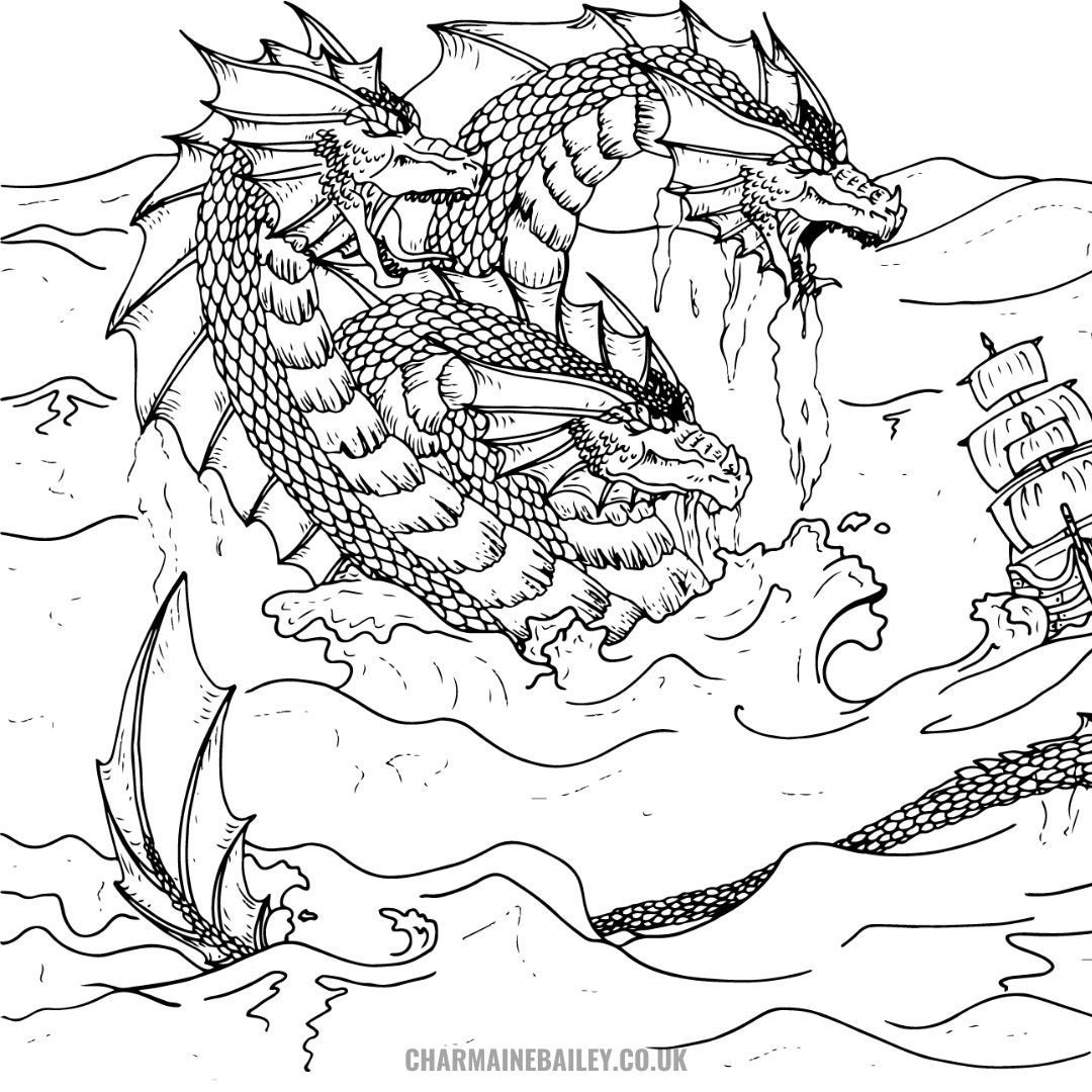 Scary Dragon Coloring Pages
