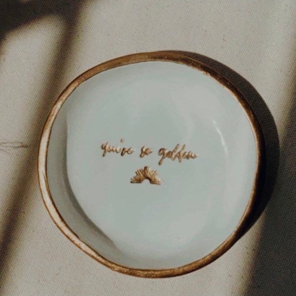 You’re So Golden Sun Jewelry Dish, Wedding Ring Holder, Ring Dish Gift, Engagement Gift