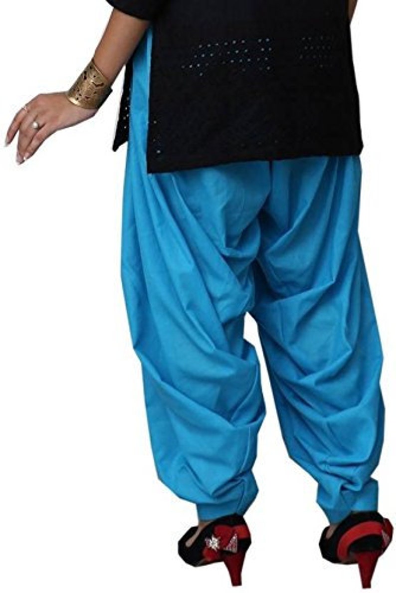 Indian Sky Blue Women/'s Cotton Patiyala Trouser Pant Ethnic Beach Wear Casual Baggie Party Wear Harem Pant Plus Size