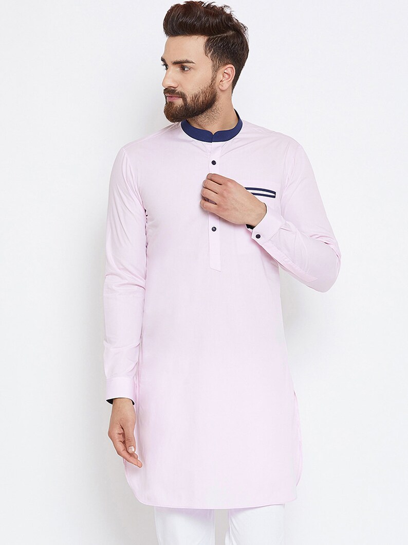 Indian Men/'s Cotton Kurta Bohemian Loos Fit Shirt Wedding Party Wear Ethnic Casual Tunic Big /& Tall