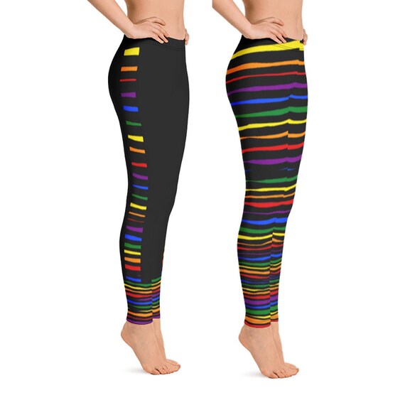 rainbow sports leggings