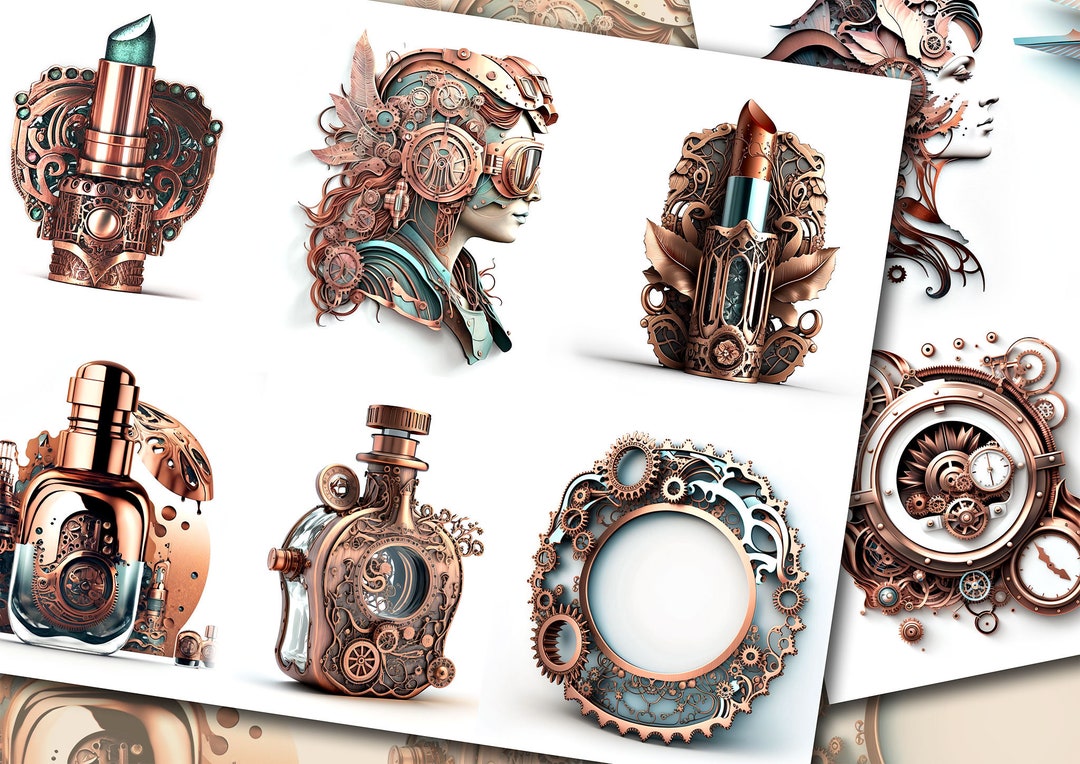 Steampunk Beauty, Steampunk Printable, Digital Download, Commercial Use ...