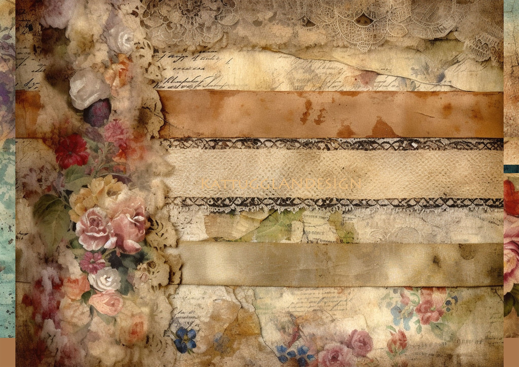 Backgrounds, Vintage, Lace, Rough, Digital Download, Scrapbooking, Junk ...