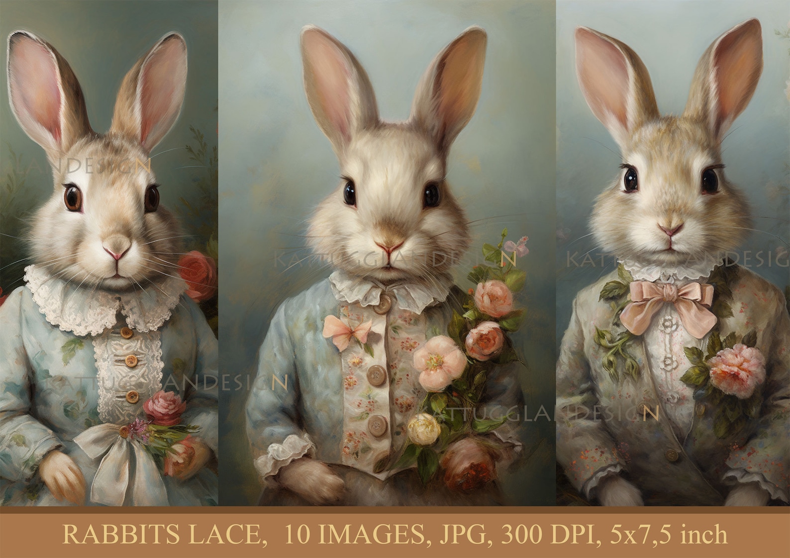 Rabbits Lace, Digital Download, Commercial Use, Scrapbooking ...