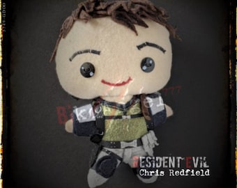 RESIDENT EVIL Inspired Chris Redfield Plush Figure Doll