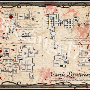 Resident Evil Village 8 Game Map Guide Replica - Etsy