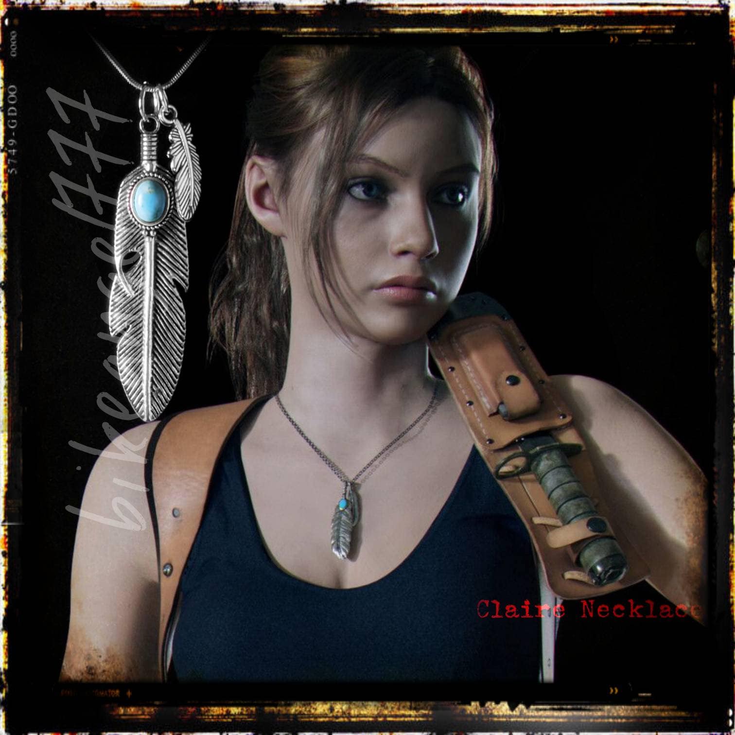 Claire Redfield resident evil horror necklace Cosplay Jewelry