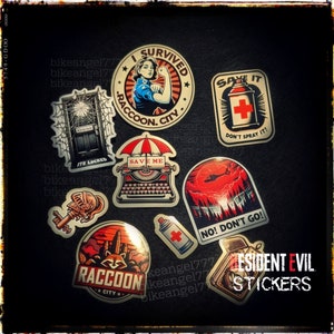 Resident evil vintage style waterproof Stickers laptop cups customized space
