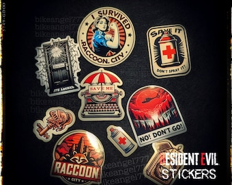 Resident Evil Chibi Stickers - Leon Kennedy, Luis Serra, Ada Wong