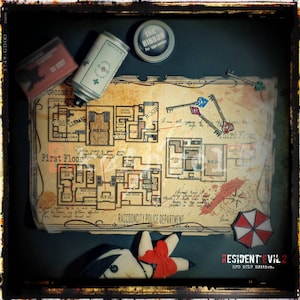 Mappa del dipartimento di polizia di Raccoon City ispirata al remake di Resident Evil 2