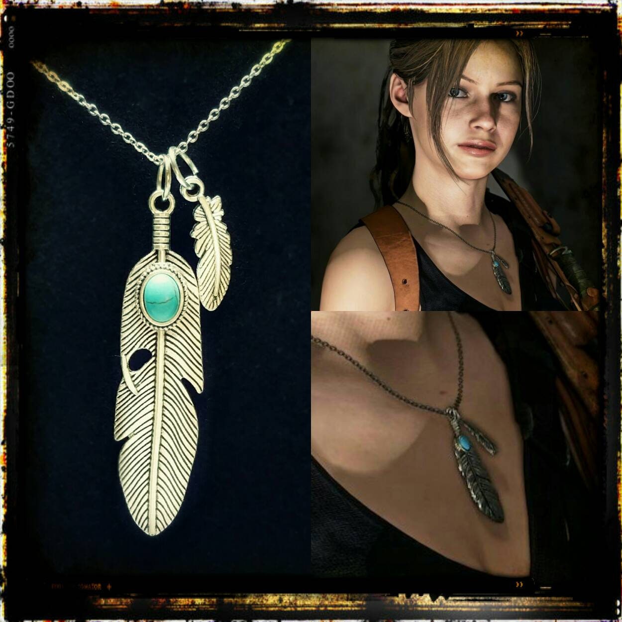 Claire Redfield resident evil horror necklace Cosplay Jewelry