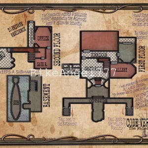 8x 11 Resident Evil Juego cv Inspirado / Mapa / El Palacio