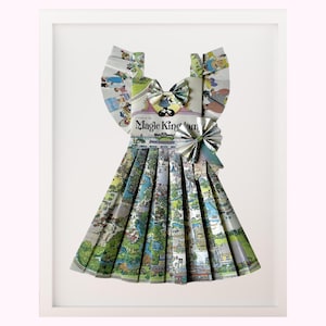 Paper Dress-kunstwerk - Magic Kingdom op Disney World Map