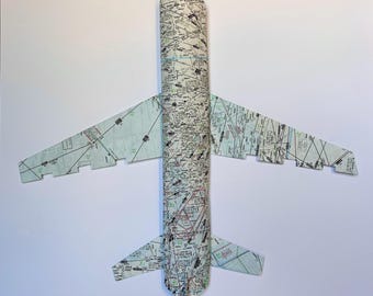 Paper Airplane Artwork - Pilot Aeronautical Charts