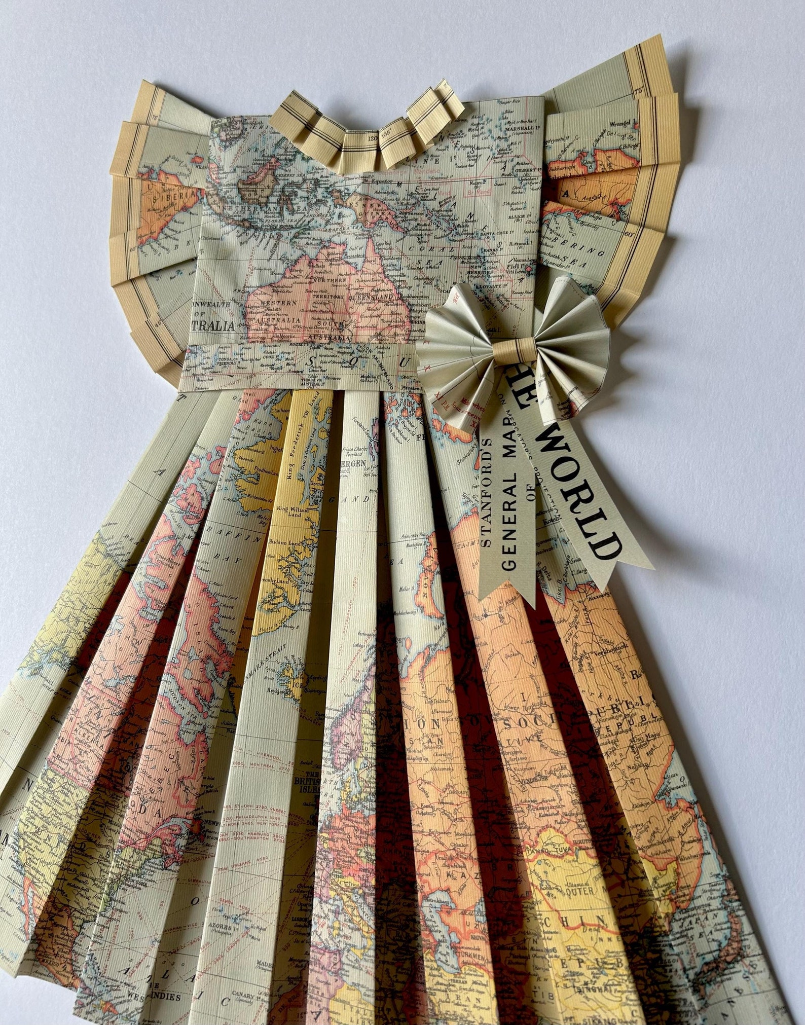 World Map Print Pattern Dress