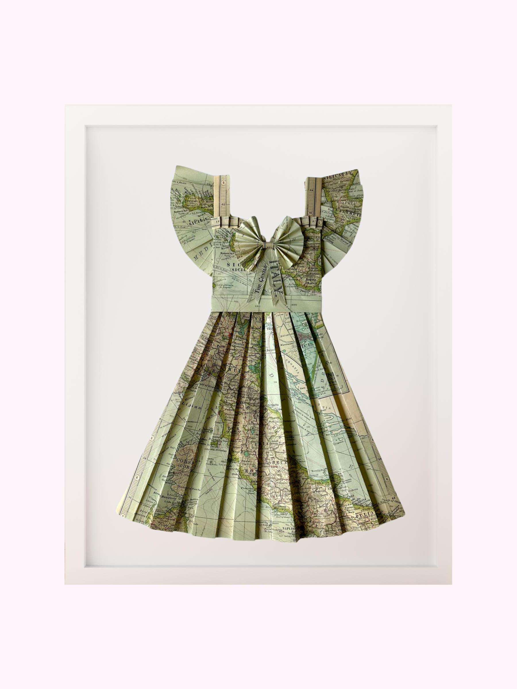 Paper Dress Artwork - Italy Map