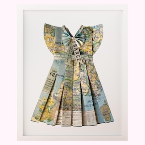 Paper Dress Artwork - Frankreich Karte