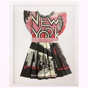 Paper Dress Artwork - Nova York Ilustrativo Vermelho