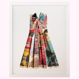 Obra de arte de Paper Dress: mapa ilustrativo de Londres