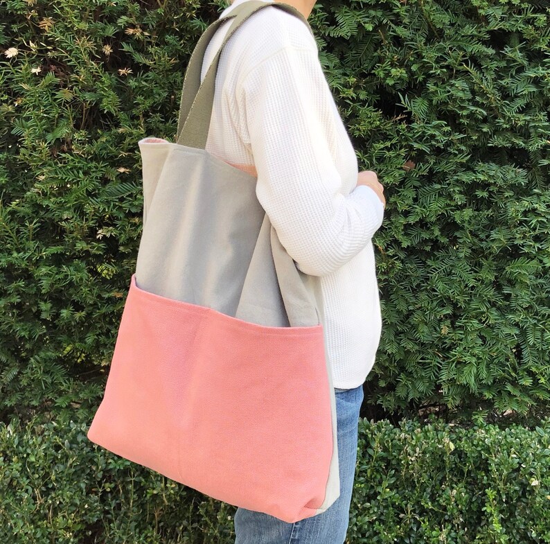 large reversible tote bag