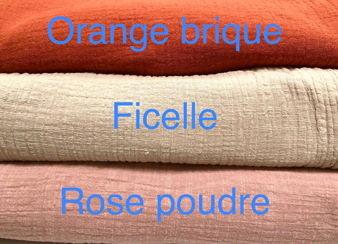 Jupe mi-longue en double gaze de coton effet lin à élastique doré