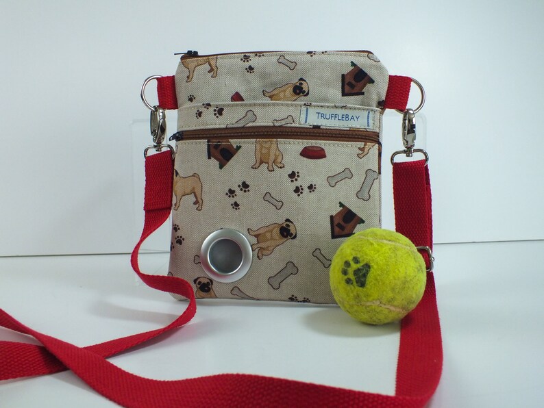 Cross Body Dog Walking Bag. Pug Print Dog Walker's Cross Etsy UK