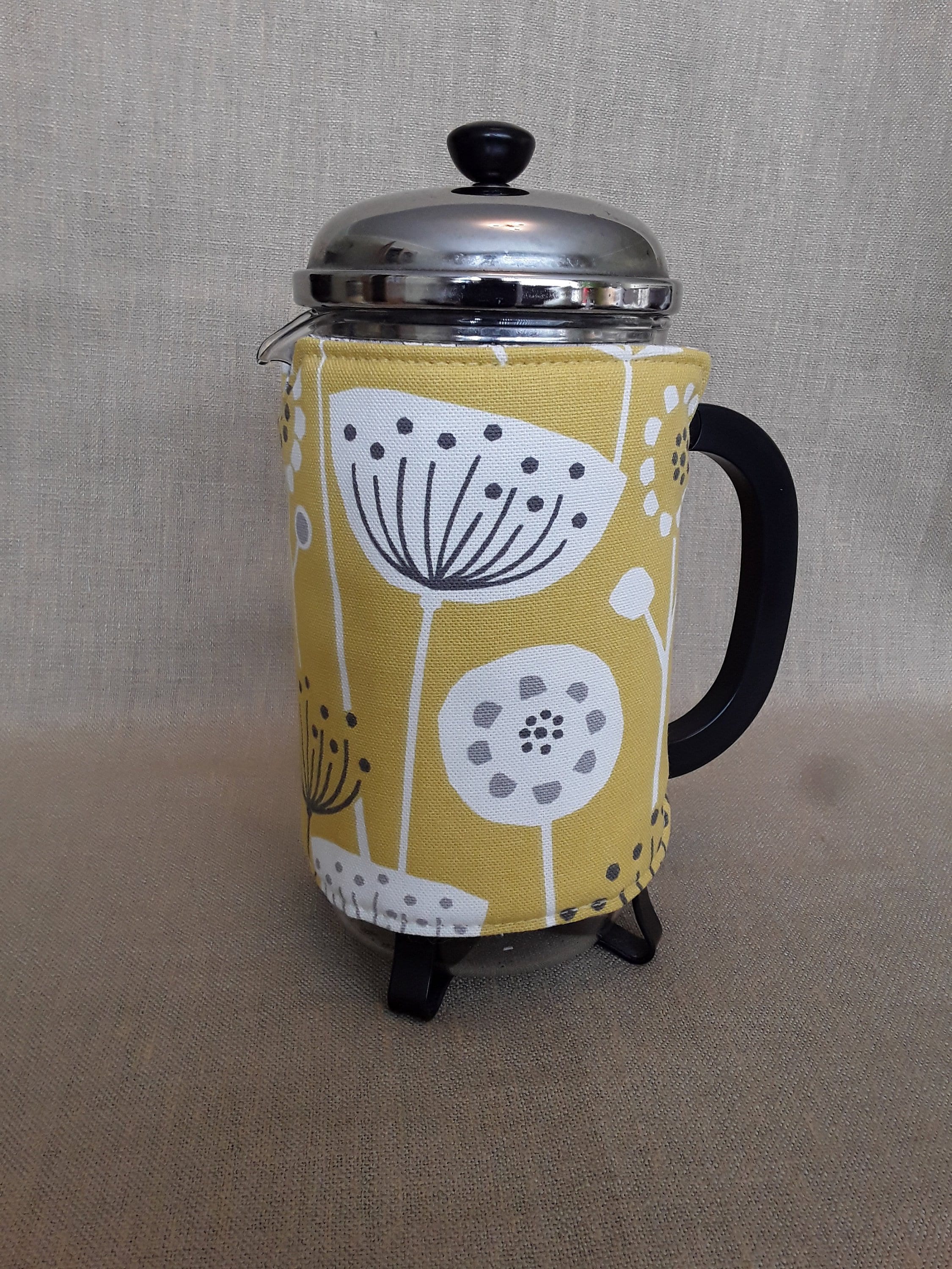 French Press Cafetiere Cosy. Forest Animals Fabric Coffee Pot Cozy