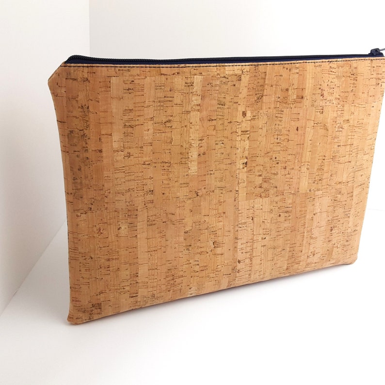 Laptop Sleeve in Natural Cork Fabric. Bespoke/Custom Made To Fit Padded Tablet Sleeve. 13in/14in/15in/16in/17in Sleeve. Laptop/Notebook Case 17 inches