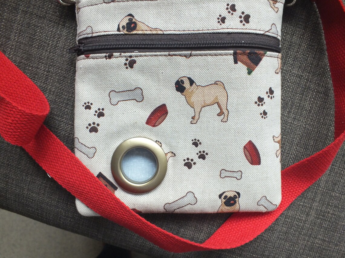 Cross Body Dog Walking Bag. Pug Print Dog Walker's Cross Etsy UK