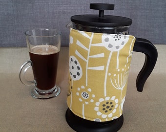 Christmas theme. Handmade cafetiere cosy/coffee cosy Fits an 8 cup jug 