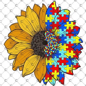Autism Sunflower Digital Art