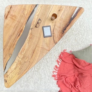 River Coffee Table: Mid Century Modern Wood Table