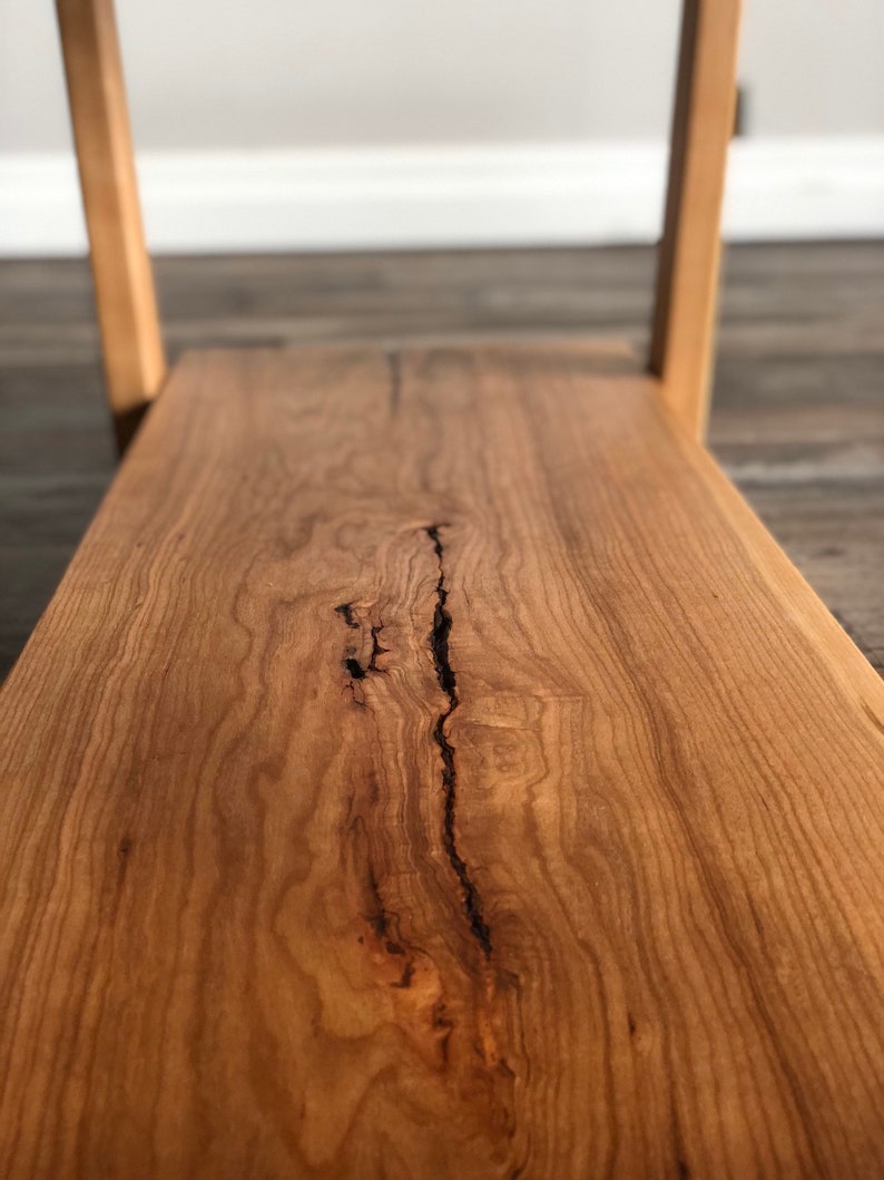 Live Edge Rustic Wood Coffee Table, Farmhouse Table, Mid Century Modern Coffee Table image 4