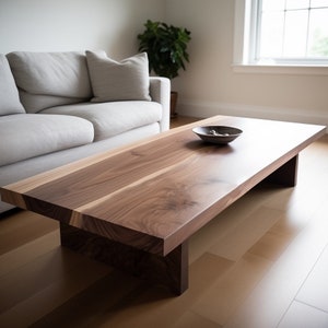 Modern Boho Coffee Table, Handmade Wood Coffee Table, Boho Table image 9