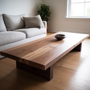 Handmade Wood Coffee Table: Boho Modern Style