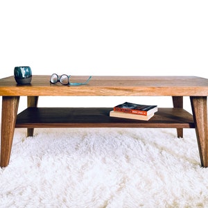 Mid Century Modern Coffee Table, Handmade Wood Coffee Table, Boho Table