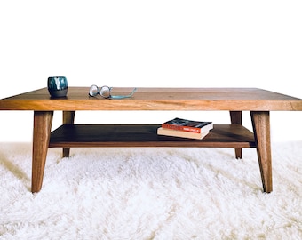 Mid Century Modern Coffee Table, Handmade Wood Coffee Table, Boho Table